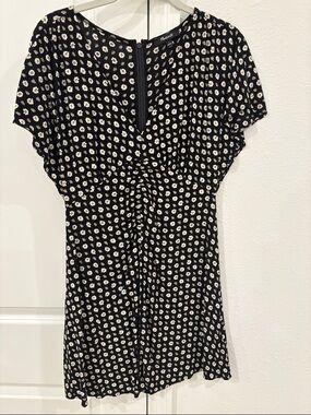 Madewell Black and Cream Floral Dress